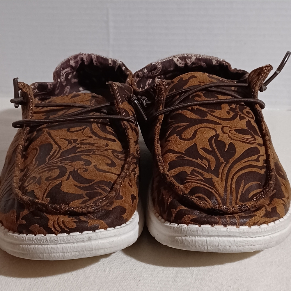 Hey Dude, Womens Wendy Brown Fort Worth Shoes. Size 9m - Picture 5 of 6